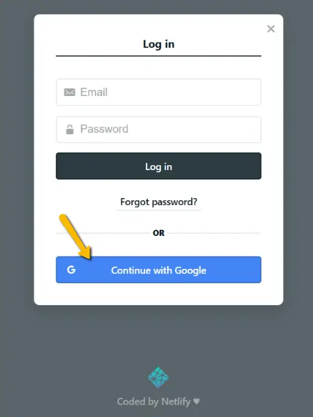 DecapCMS - login Google DecapCMS - login Google
