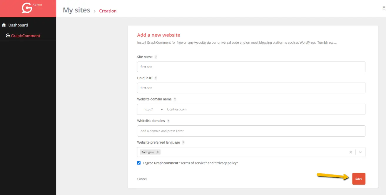 Graph-criando projeto site